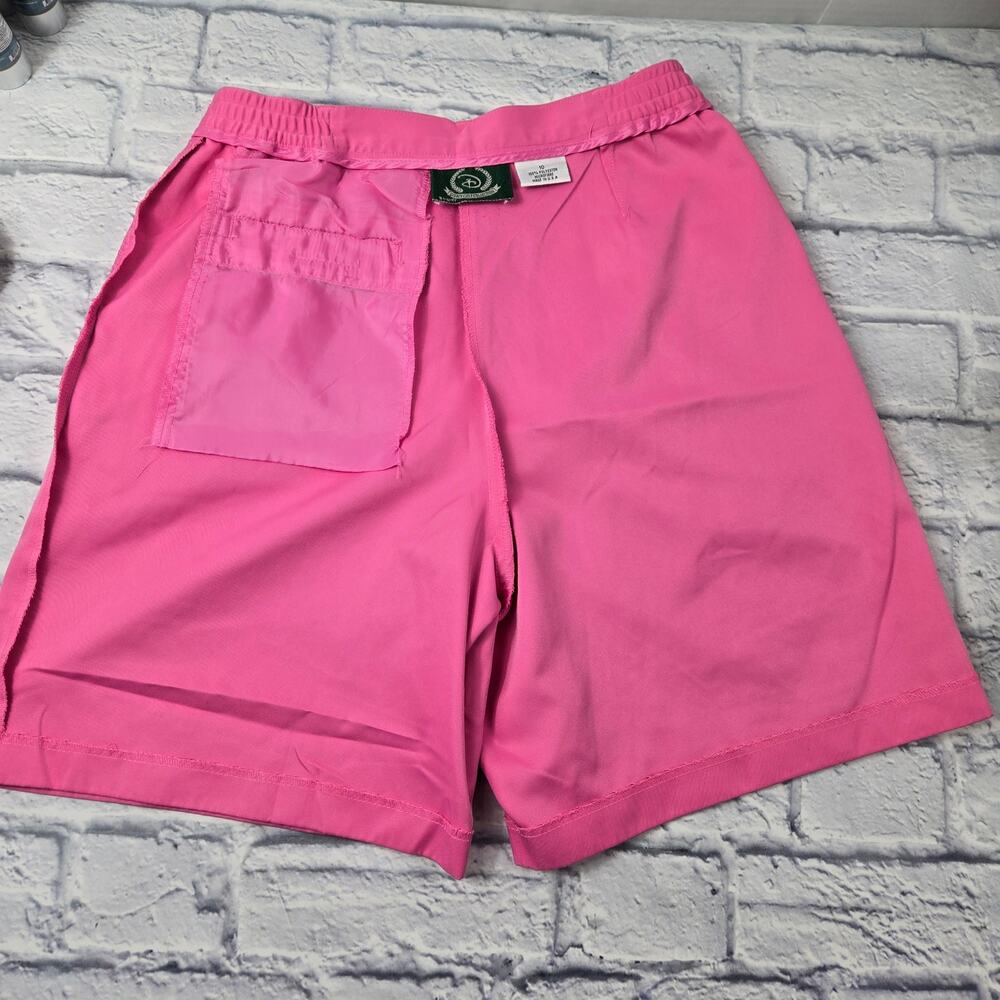 Disney Golf Collection Pink Super High Rise Shorts Resort Preppy size 10 - Picture 11 of 14
